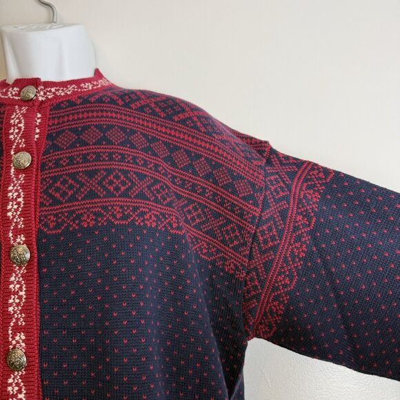 NWT Vintage Lady Pinnacle Nordic Christmas Cardigan Sweater Womens Large - Picture 6 of 14